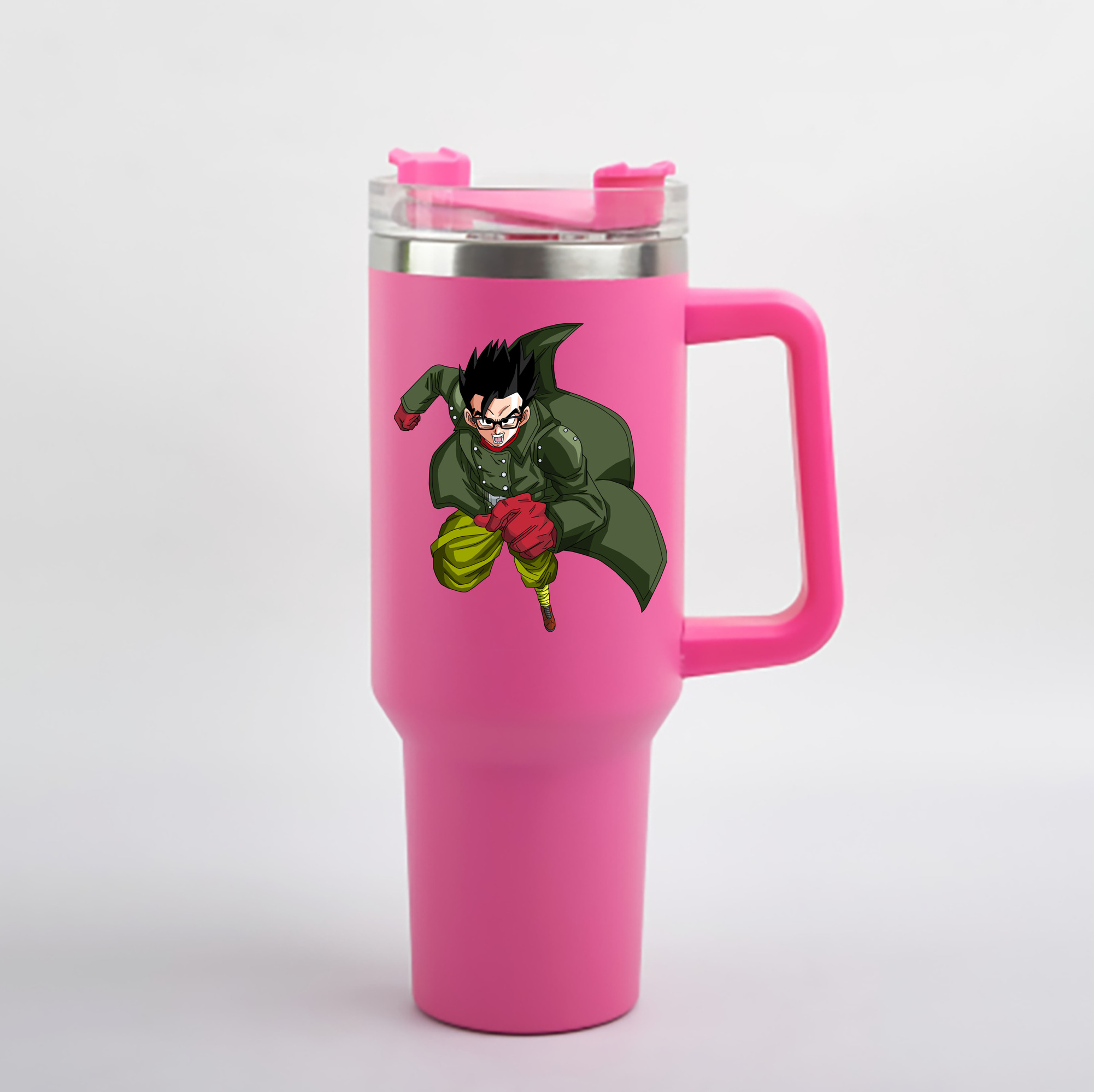 （画像用） ドラゴンボール 孫 悟飯（そんごはん）DRAGON BALL Son Gohan 1200mL車用タンブラー - クリスタルステッカー（プラスチックストロー付き）